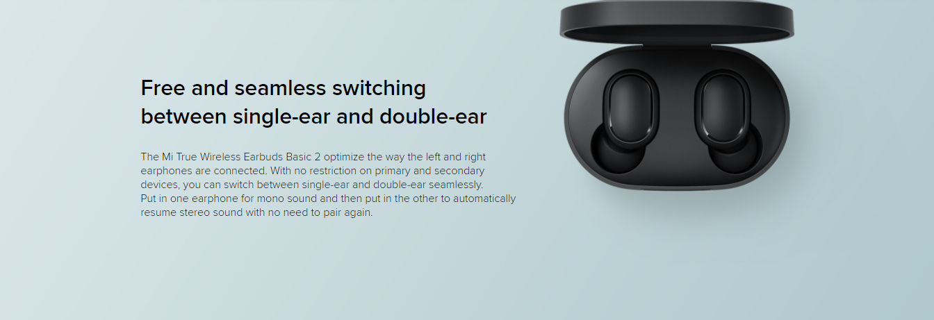 Features of the Mi True Wireless Earbuds Basic 2